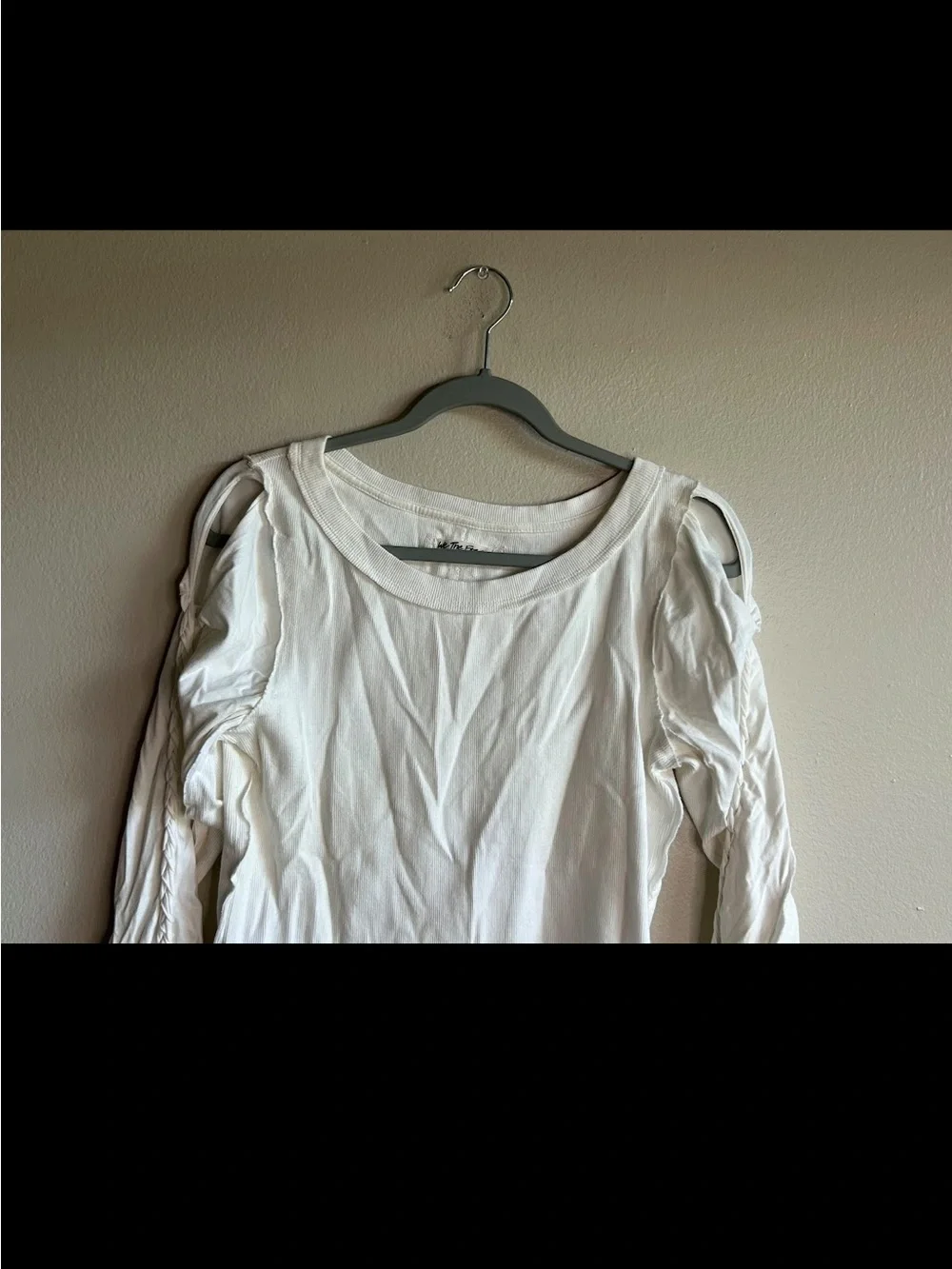 Free People Top WOmen Large Daisy Chain Cuff Long Sleeve Cutout Shoulder Western